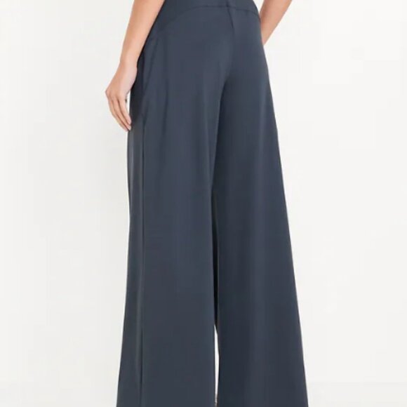 Old Navy High-Waisted PowerSoft Trouser Pants navy blue - Picture 3 of 4